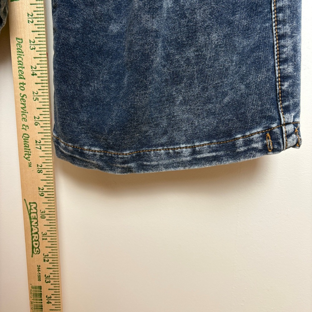 Vanilla Star Women Cargo Sweatpants XL Blue Acid Wash Stretch Wide Leg Skater - Picture 10 of 14